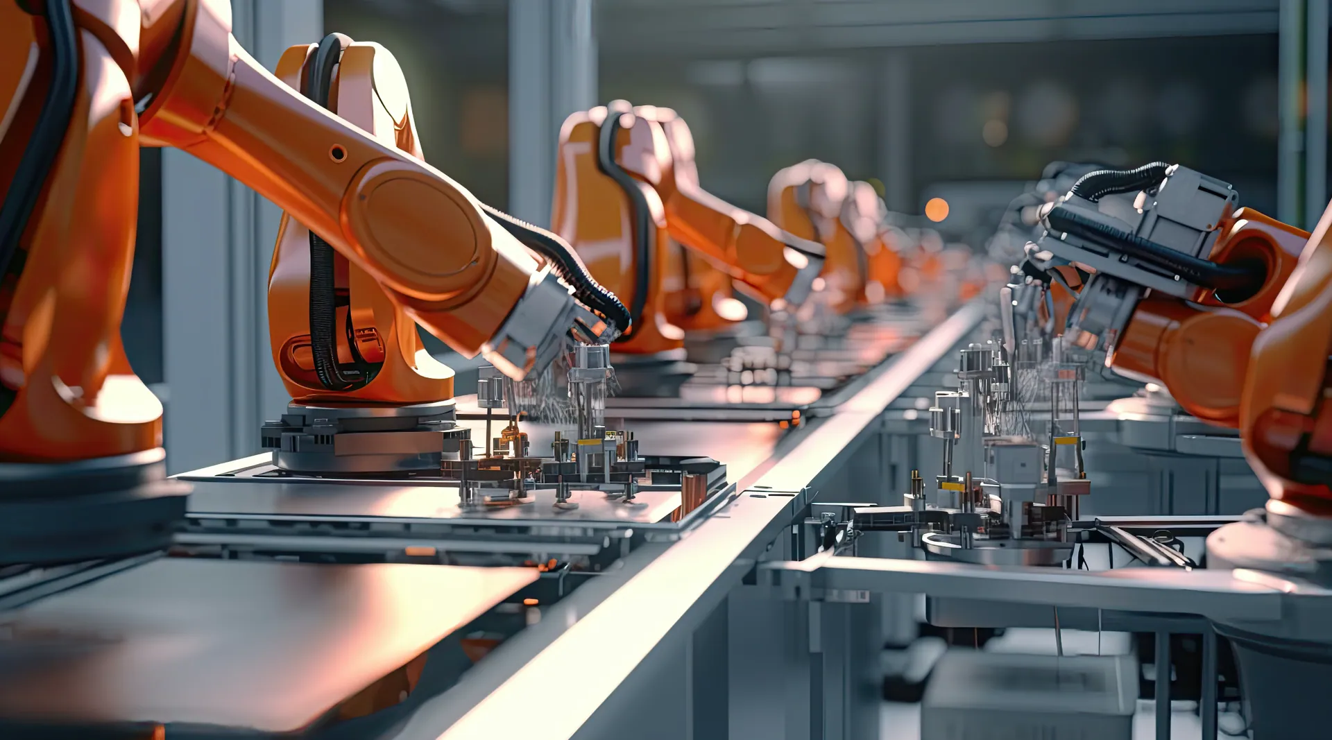 Industrial automation and robotics on a smart factory floor